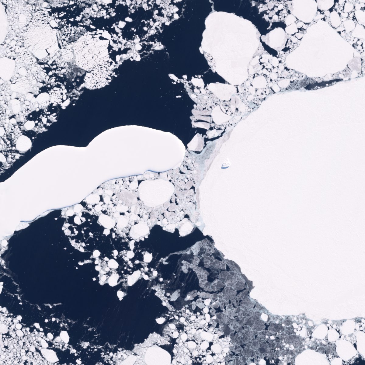 Satellite view of iceberg A85, 29 August 2026