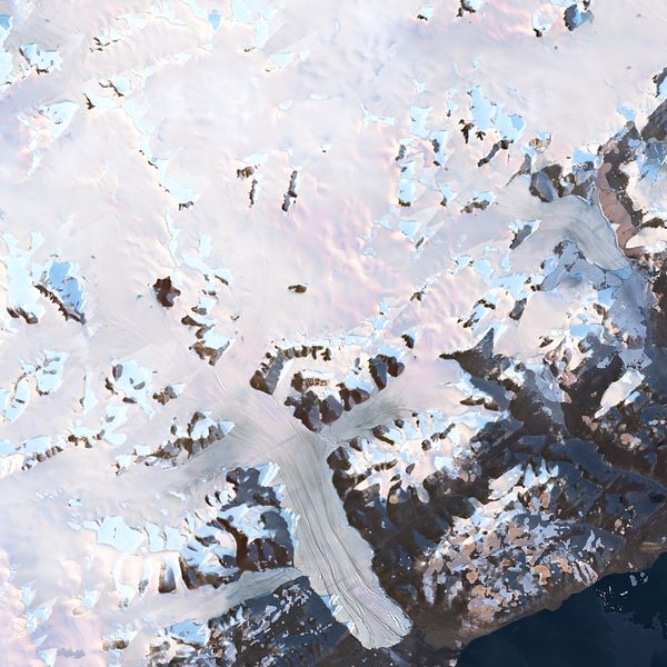 Satellite view of Henrietta Nesmith Glacier