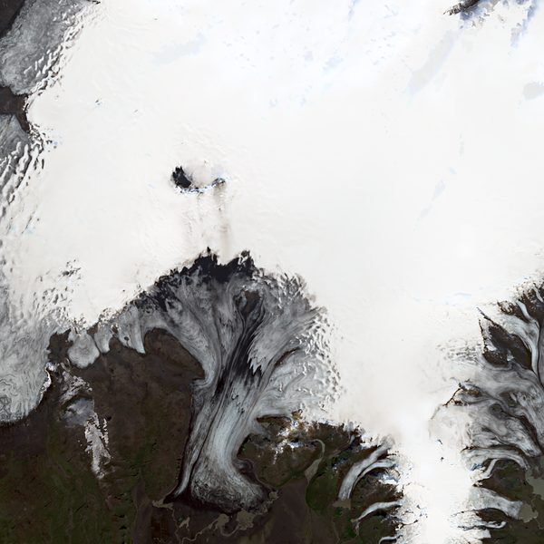 Satellite view of Skeidararjoekull