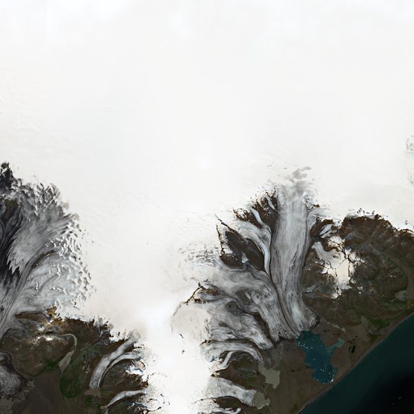 Satellite view of Breidamerkurjoekull
