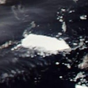 Satellite view of iceberg A74A, 8 March 2026