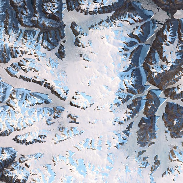 Satellite view of Milne Glacier