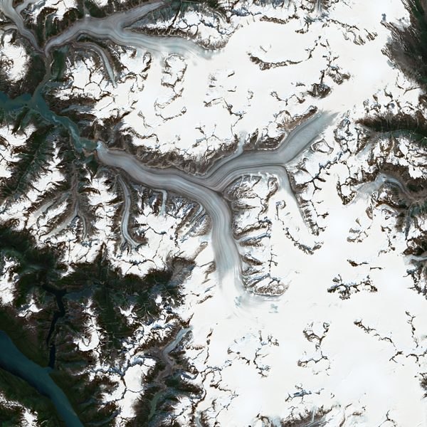 Satellite view of South Sawyer Glacier
