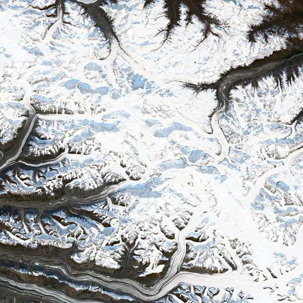 Satellite view of Chitina Glacier