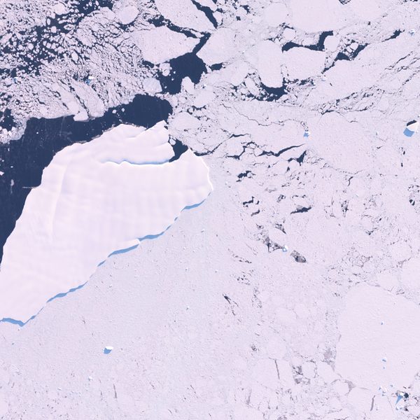 Satellite view of iceberg A74B