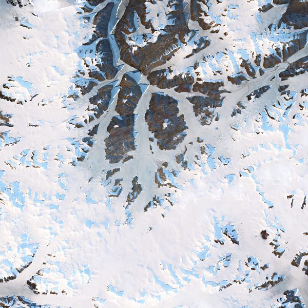 Satellite view of M'Clintock Glacier