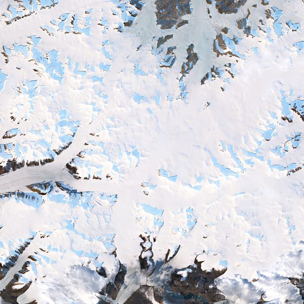 Satellite view of Glacier de Vries Glacier