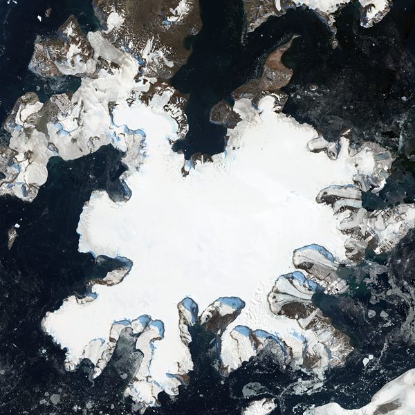 Satellite view of Coley Glacier