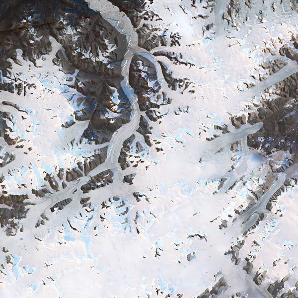 Satellite view of Disraeli Glacier