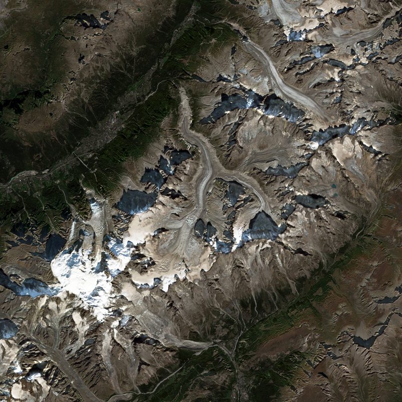 Satellite view of Mer de Glace